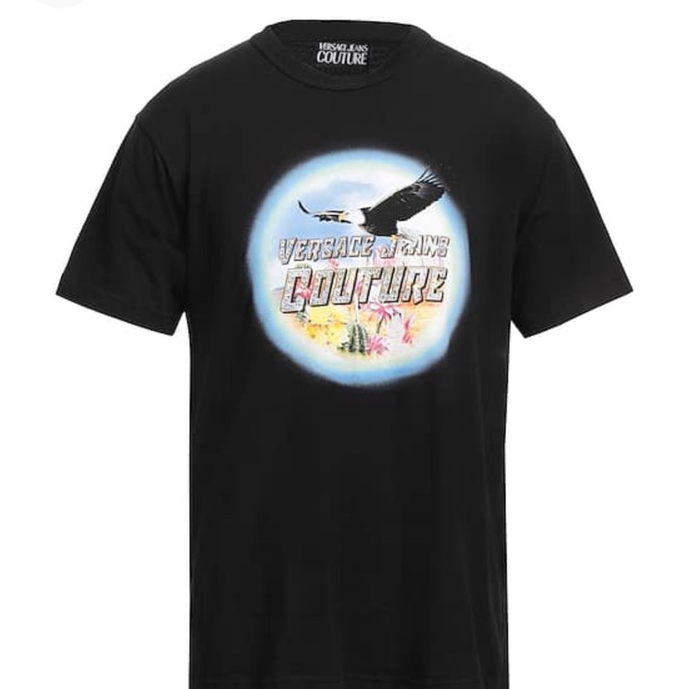 Versace Jeans Couture Black Graphic Tee M